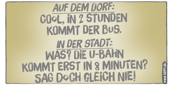 7 Sprüche über Dorfleben versus Stadtleben · Häfft.de