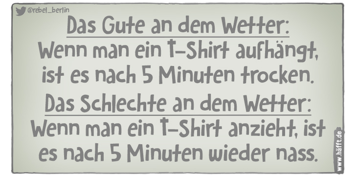 7 Sprüche über die Hitzewelle · Häfft.de