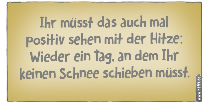 6 Sprüche über Hitze · Häfft.de