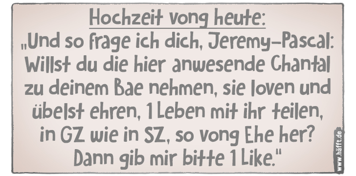 6 Sprüche über Hochzeiten · Häfft.de