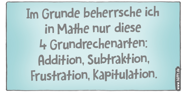 6 Sprüche über Mathematik · Häfft.de