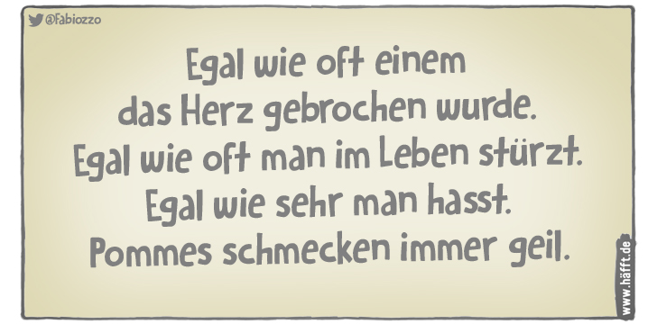 7 Sprüche über Pommes · Häfft.de