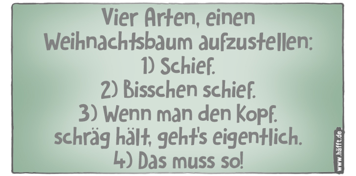 7 Sprüche über Weihnachtsbäume · Häfft.de