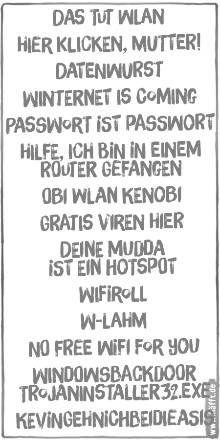 14 Lustige Wlan Namen Hafft De